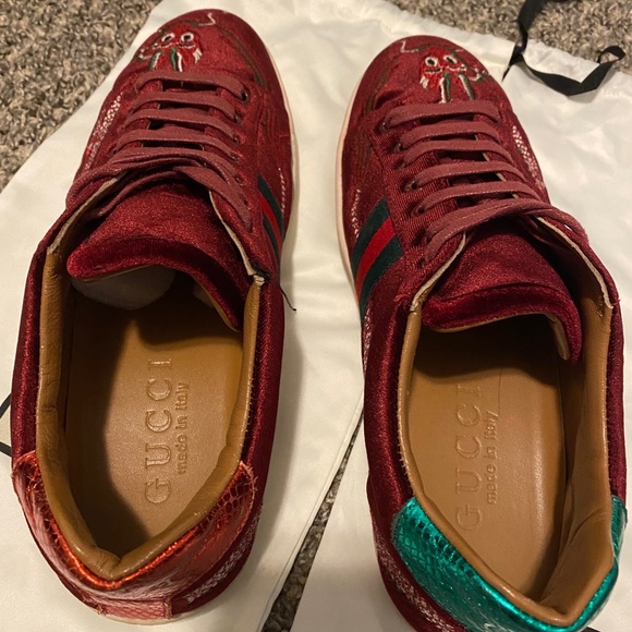 Gucci Men’s Velvet Dragons Size 10 - Picture 12 of 14